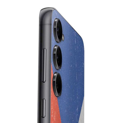 Czech Republic Flag Distressed Galaxy S25 Skin